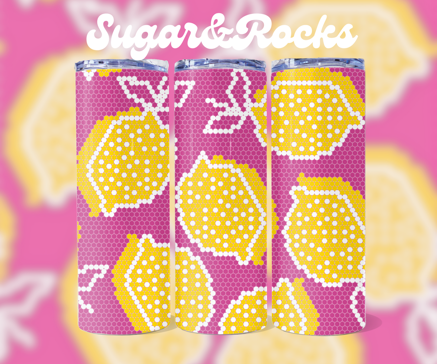 Pink Lemon-4mm Bling Your Own Tumbler