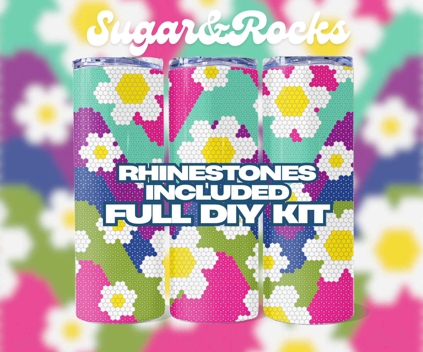Groovy Daisy- 4mm Bling Your Own Tumbler