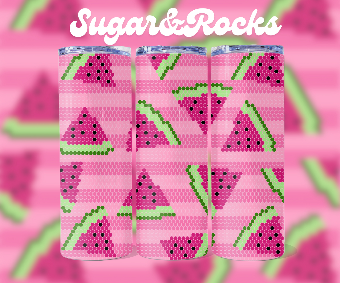 Watermelon Candy- 4mm Bling Your Own Tumbler