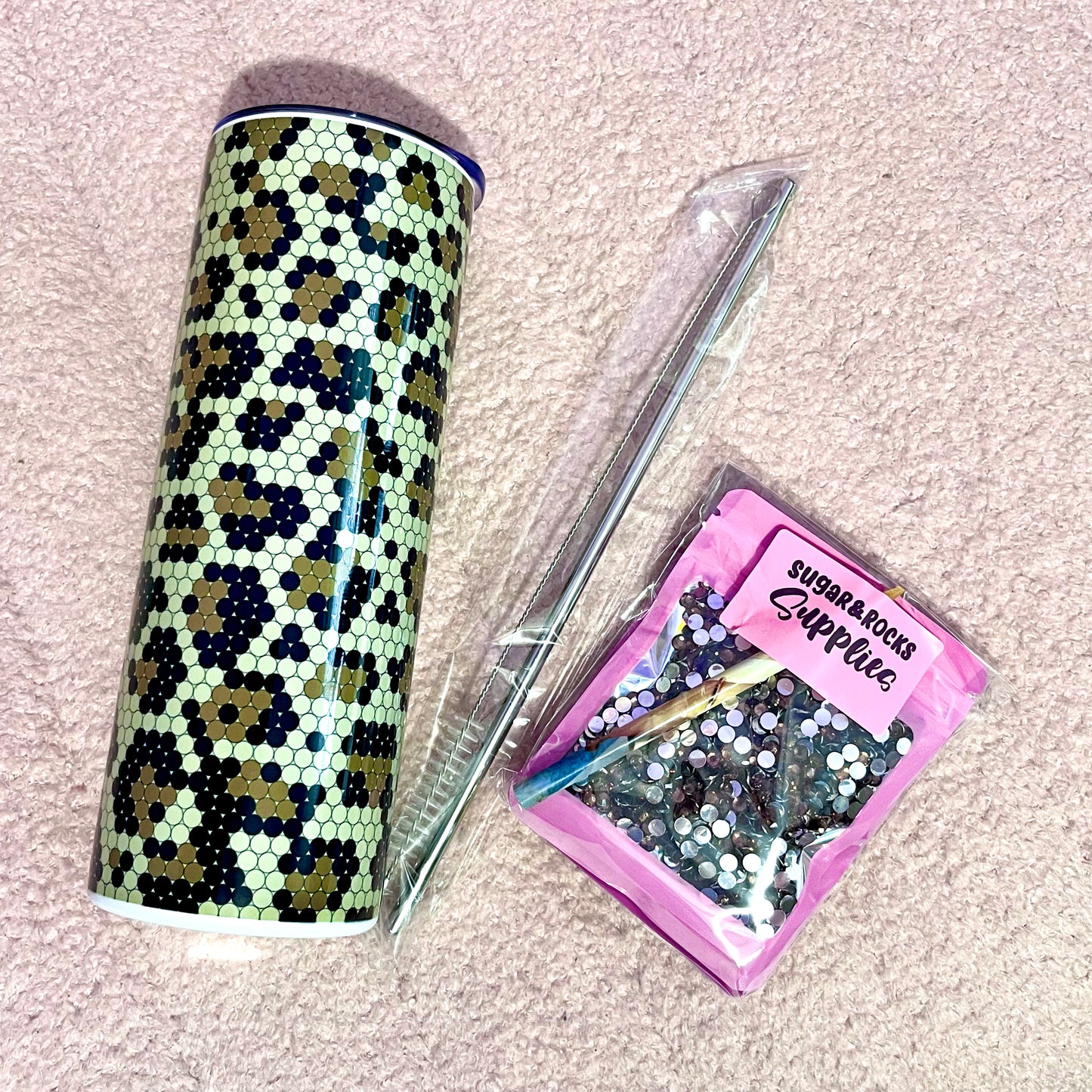 Wild Leopard- Bling Your Own Tumbler