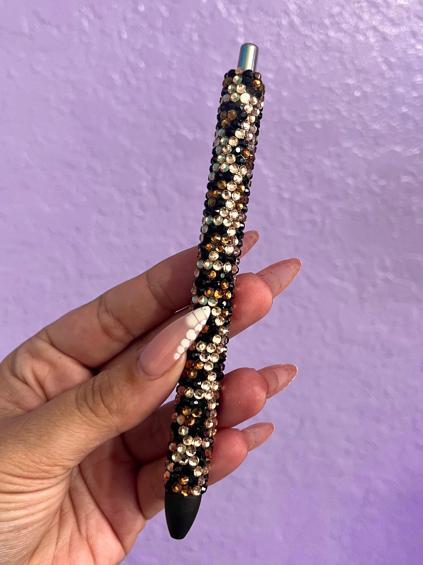 Cheetah Pattern DIY Rhinestone Pen Kit