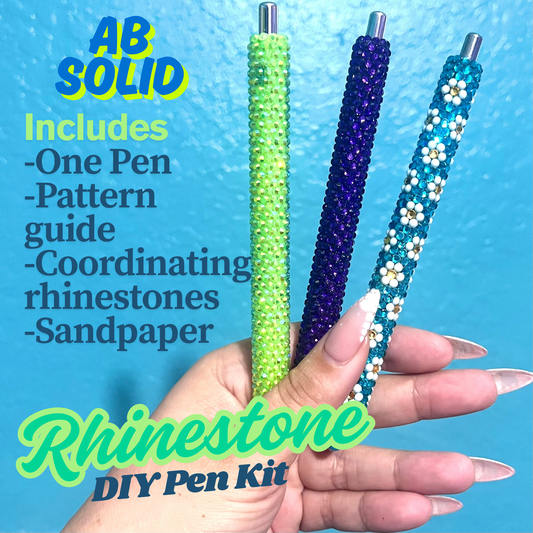 AB Solid Pattern DIY Rhinestone Pen Kit