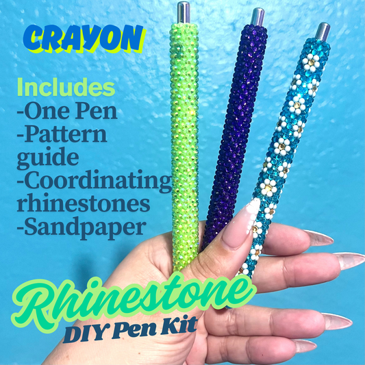 Crayon Pattern DIY Rhinestone Pen Kit
