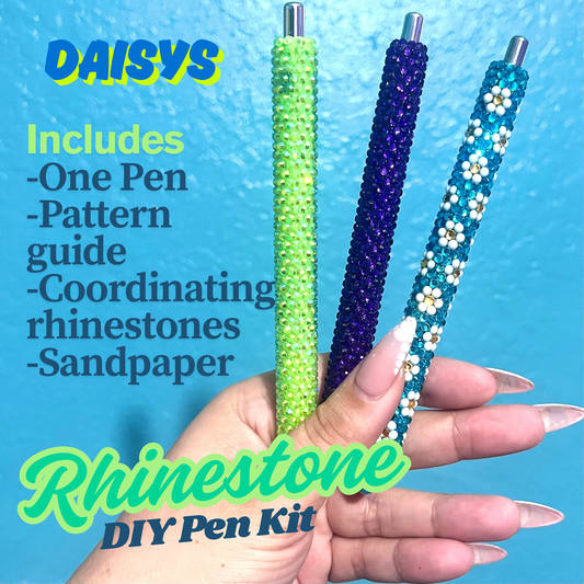 Daisy Pattern DIY Rhinestone Pen Kit