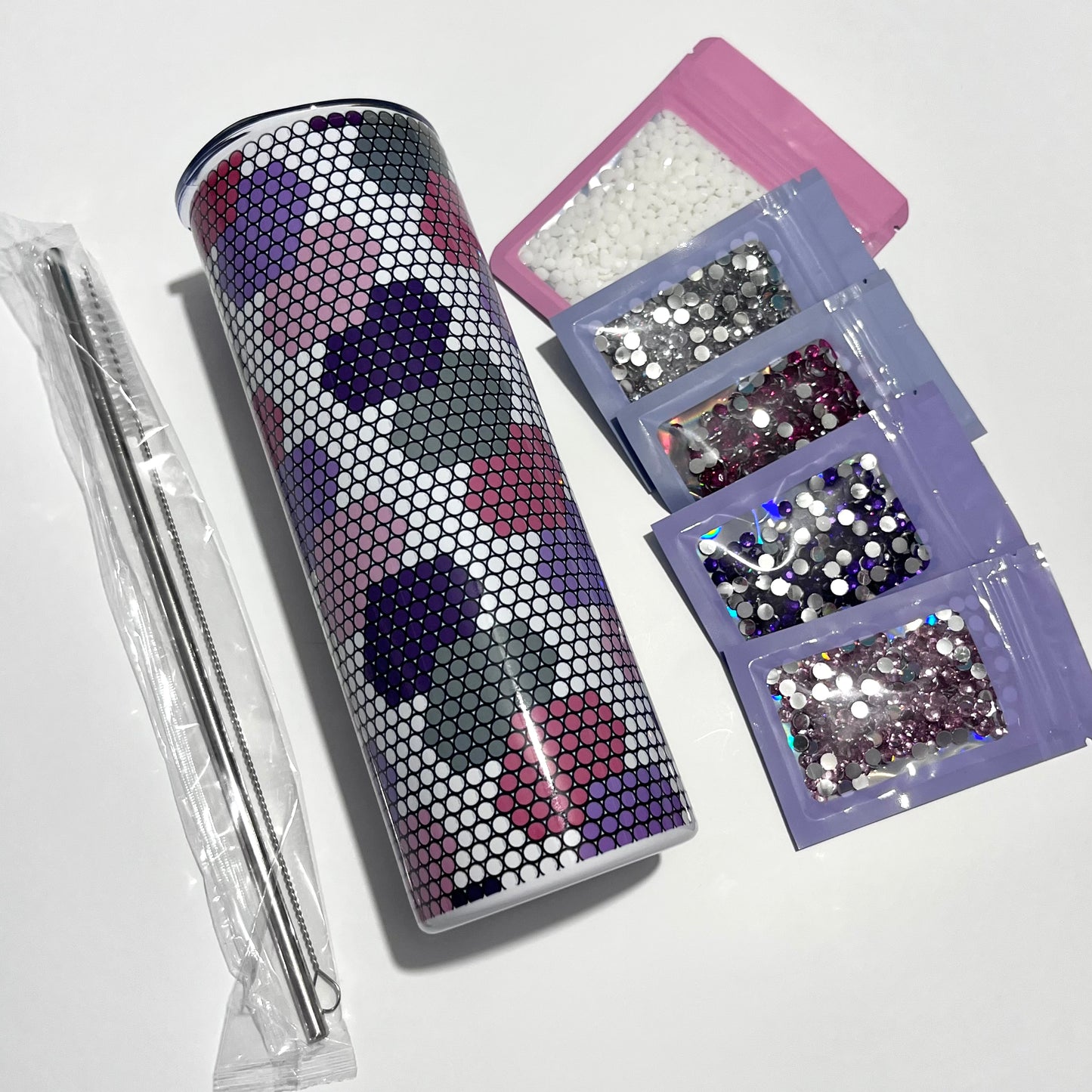 Diagonal Hearts- 5mm Bling Your Own Tumbler