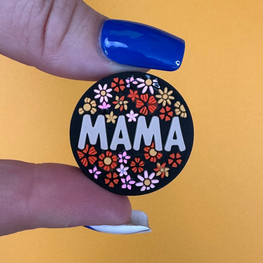 Wild Flower MAMA Focal Silicone Bead