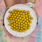 Mustard 15mm Silicone Bead