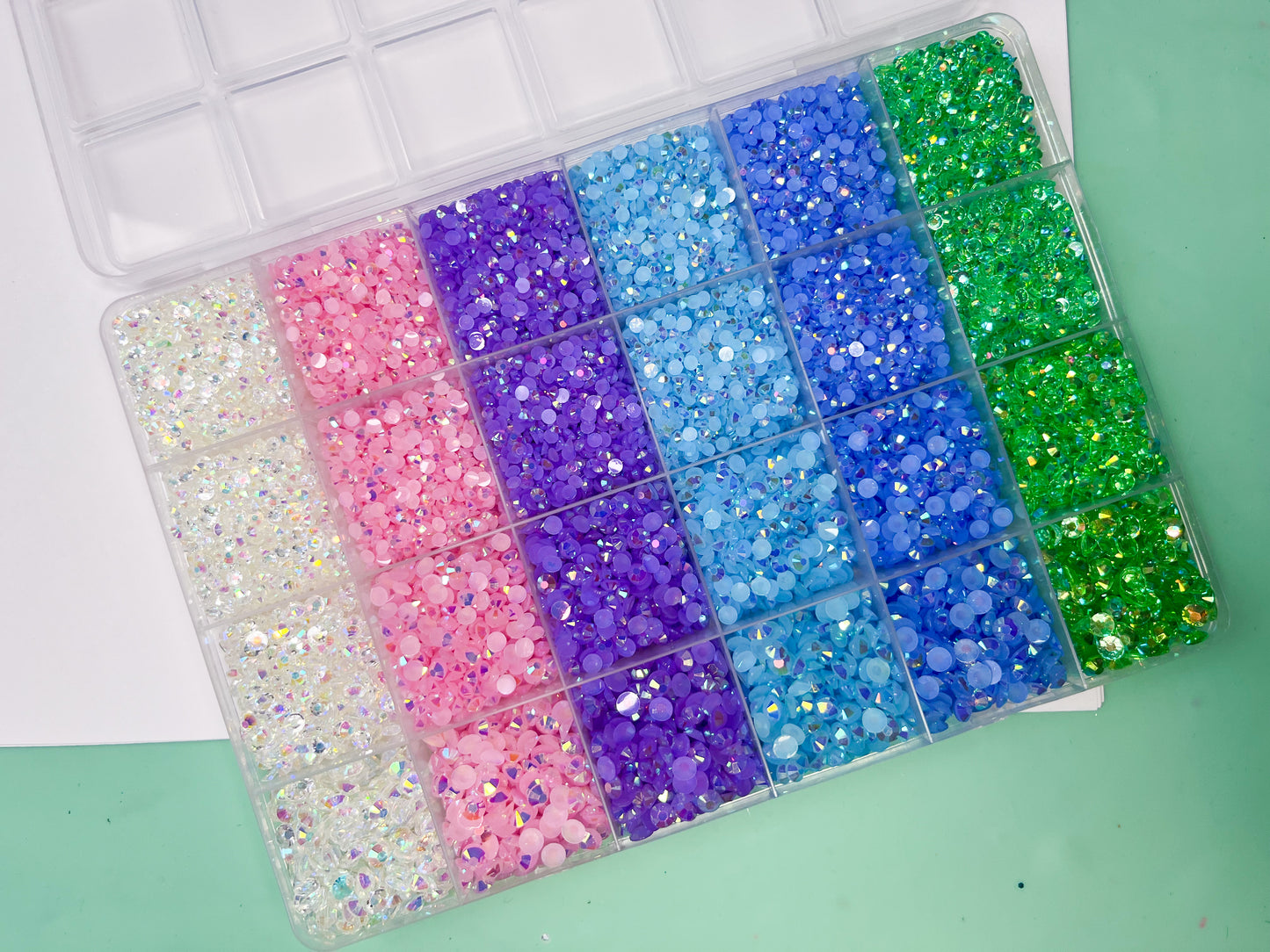 Pastel AB Rhinestone Kit 3mm, 4mm, 5mm 18800 Piece Bling Kit