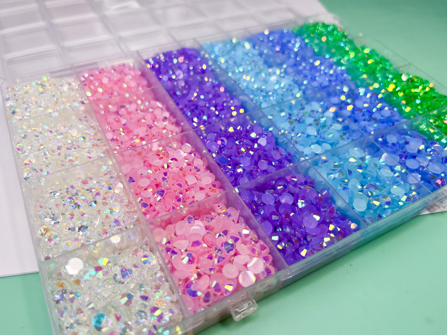 Pastel AB Rhinestone Kit 3mm, 4mm, 5mm 18800 Piece Bling Kit