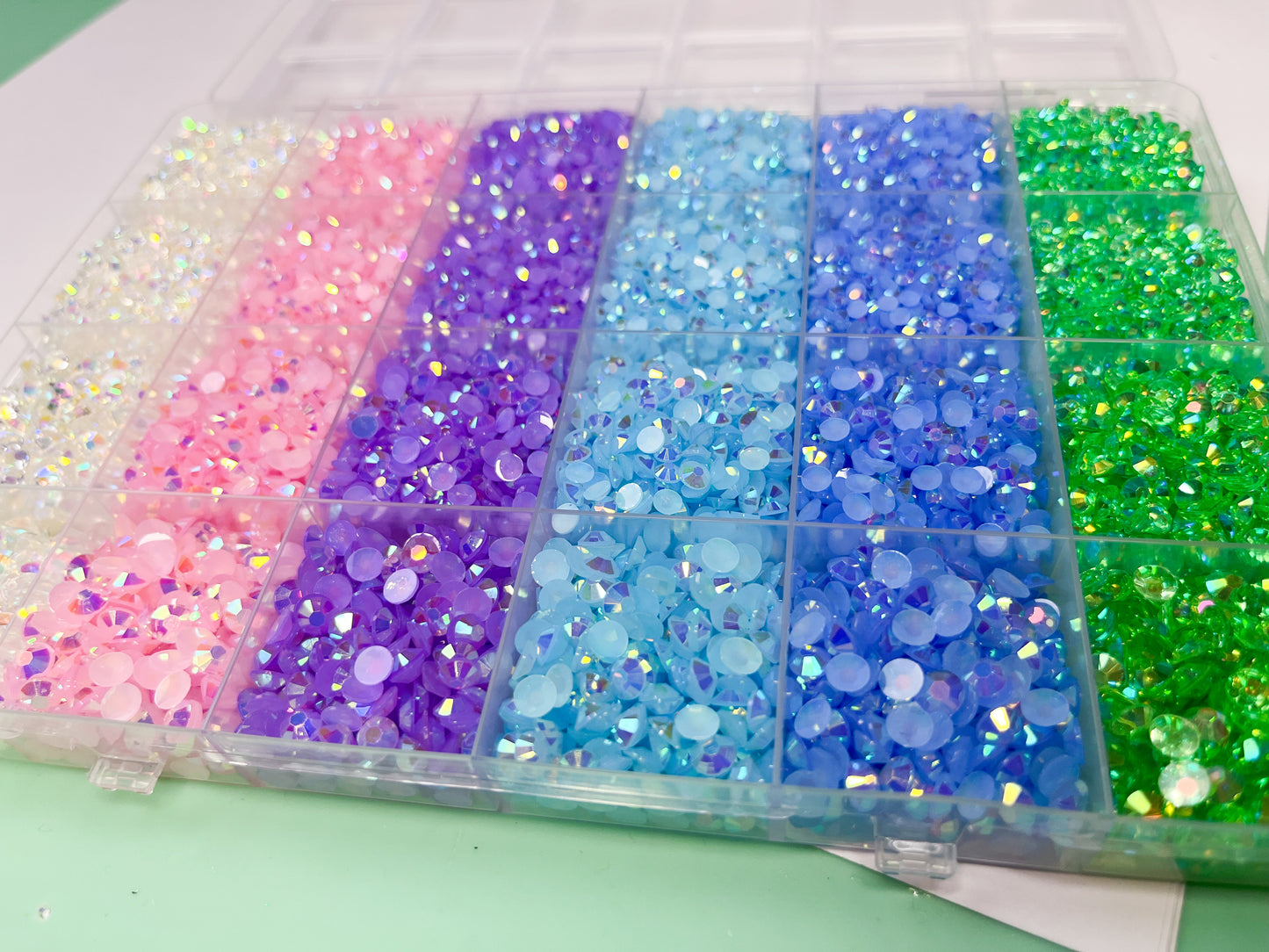 Pastel AB Rhinestone Kit 3mm, 4mm, 5mm 18800 Piece Bling Kit